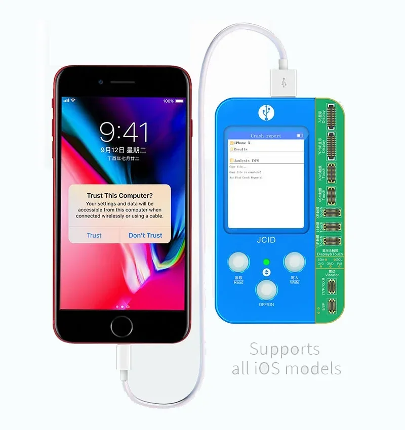 10 in 1 True Tone Repair Face ID Adaptor Battery Data Reading Writing Repair Programmer for iPhone 6-14 Series