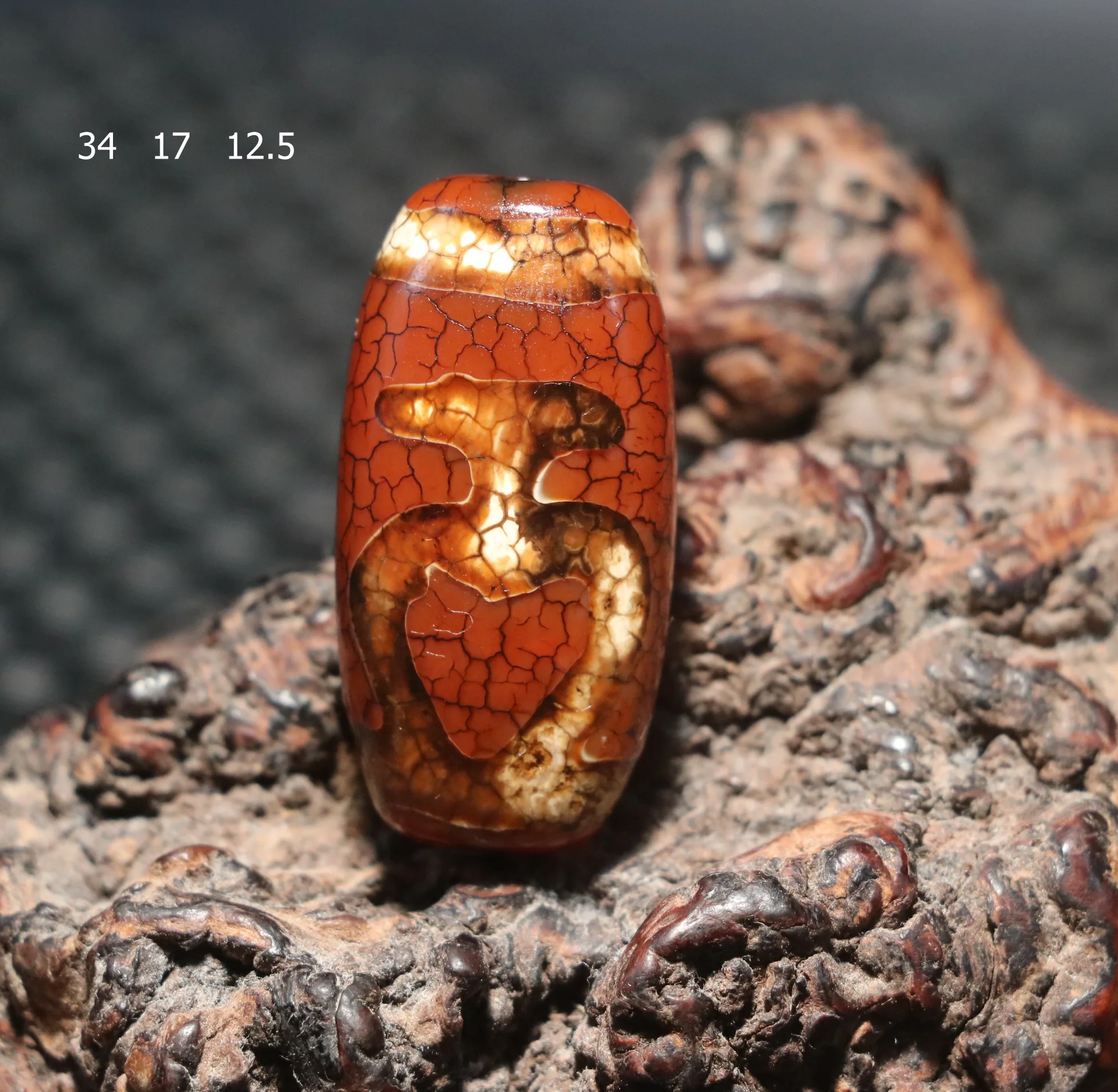 

DUJIACHANPINUPD0919 Magic Power Tibetan old Agate Red Color FULL Dragon Vein Treasure Bottle dZi Bead Pendant Amulet 4A+