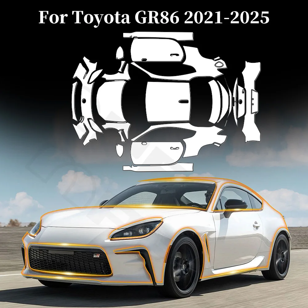 

For Toyota GR86 2021-2025 9Mil Anti-Scratch TPU Car Paint Protection Film Pre-cut PPF Car Body Clear Bra Resistant Kit Invisible