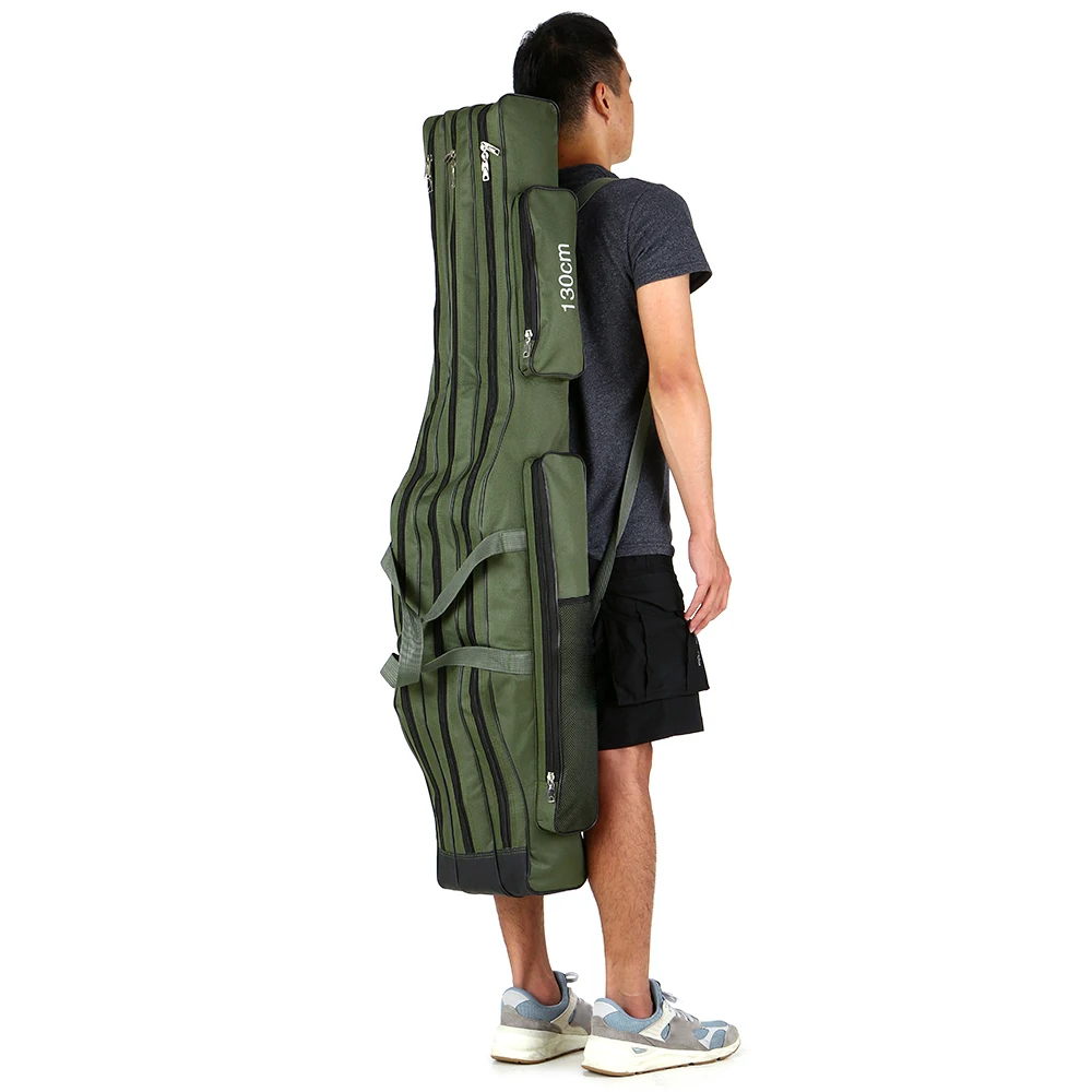 130 سنتيمتر/150 سنتيمتر ثلاث طبقات حقيبة الصيد المحمولة للطي الصيد رود بكرة معالجة أداة حمل الناقل حقيبة سفر