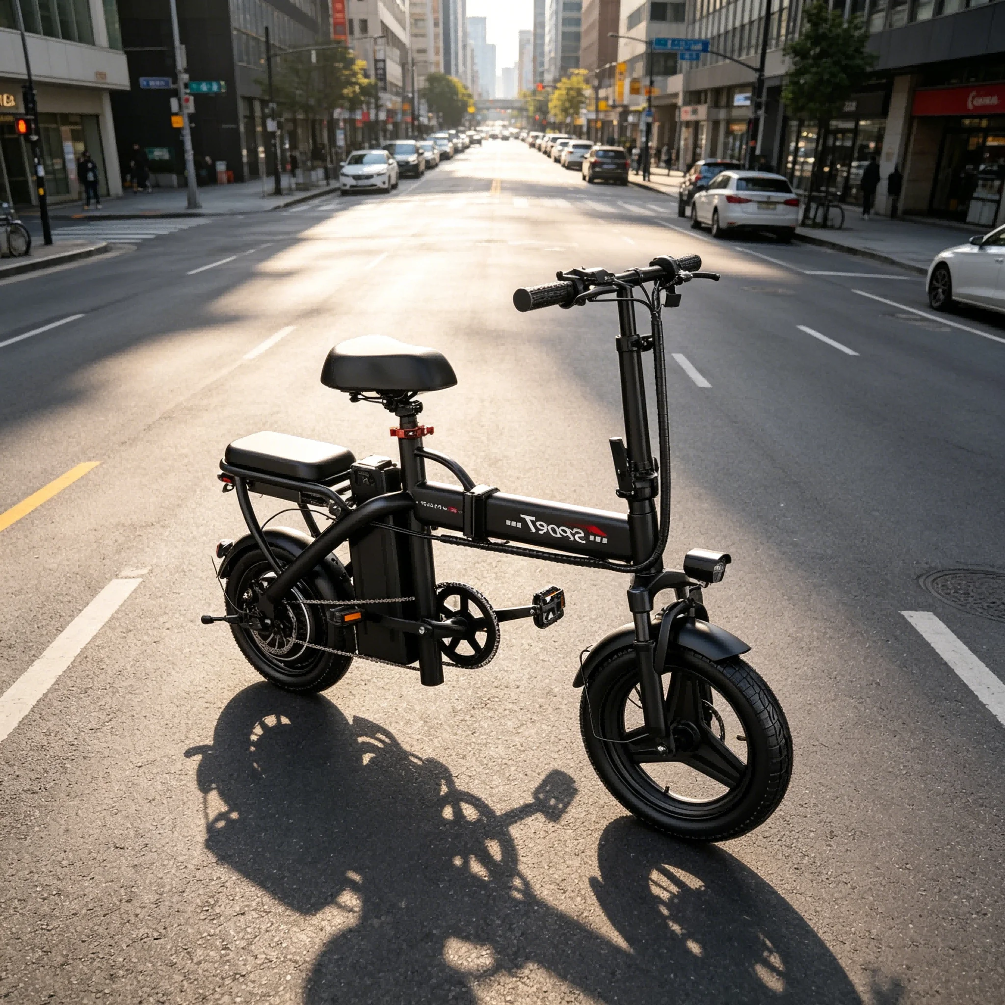 

ASKGO 14 Inch Lightweight Mini Electric Bike 3 Speed Adjustment 22 25MPH 30 45 Miles Range City Commuter Folding Ebike