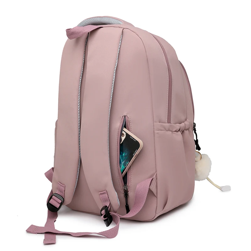 حقيبة ظهر نسائية ذات سعة كبيرة، حقيبة سفر نسائية كاجوال متعددة الجيوب، حقيبة مدرسية عالية الجودة للفتيات المراهقات، حقيبة كتب