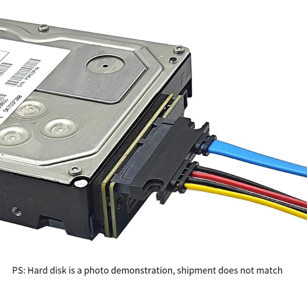 Desktop SATA to SAS Adapter Converter 6Gbps SATA (7&15)22Pin Male to SAS 29Pin Expansion Card for 2.5In 3.5In SAS HDD