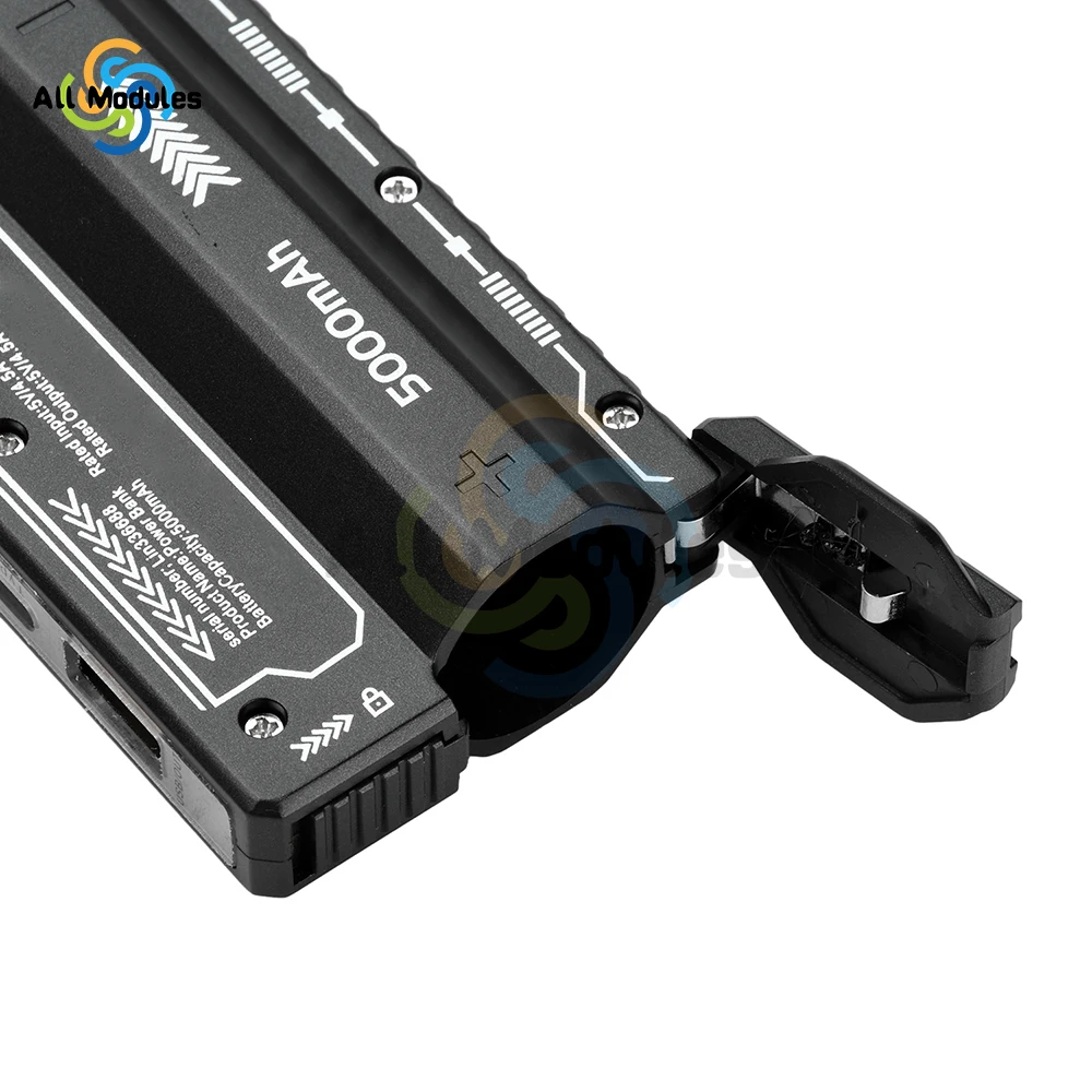 1ピースはんだ不要21700パワーバンクケースPD 20W急速充電内蔵ケーブル付き取り外し可能なDIYバッテリーケース（バッテリーなし）