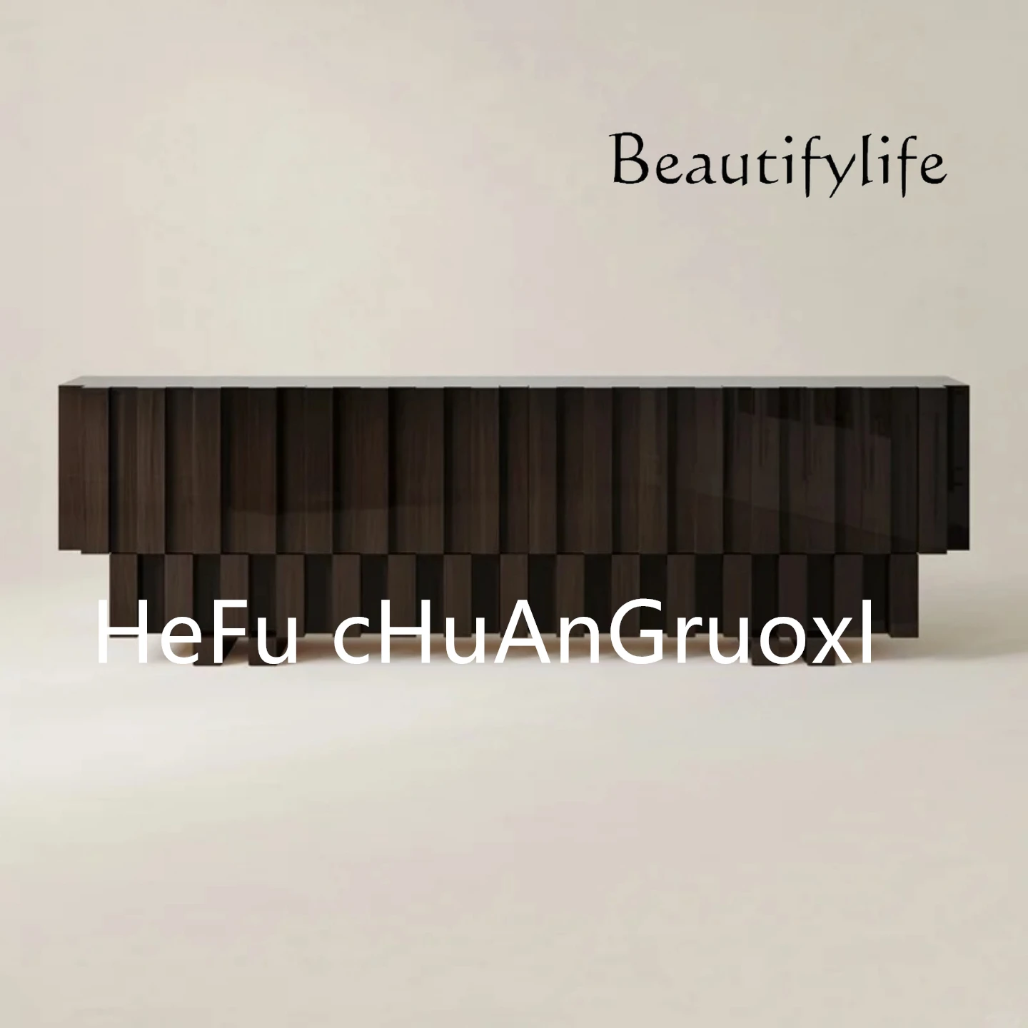 

Art antique storage solid wood dining side cabinet living room locker designer striped side cabinet