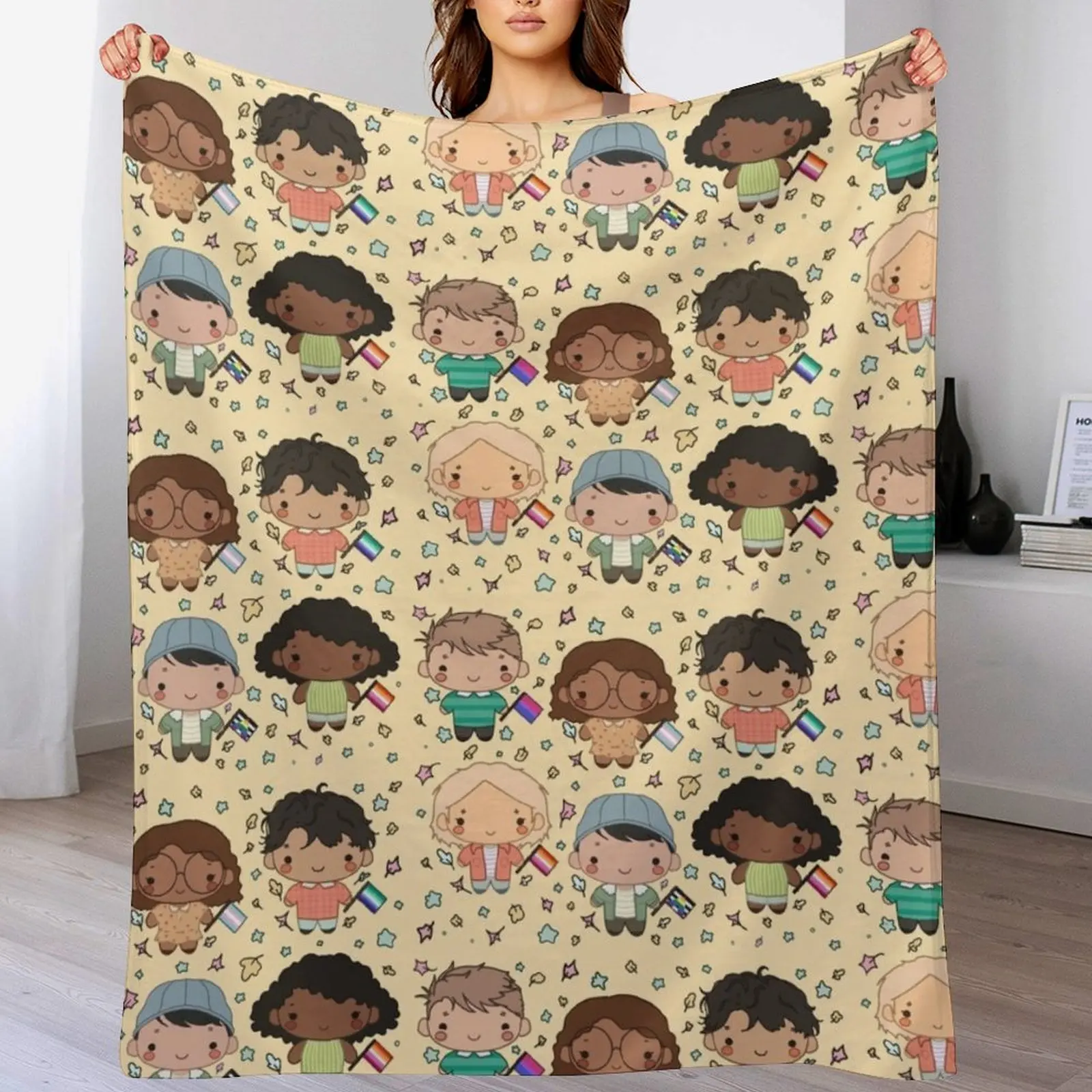 

Heartstopper Squad Throw Blanket Plush Bed Winter beds funny gift Blankets