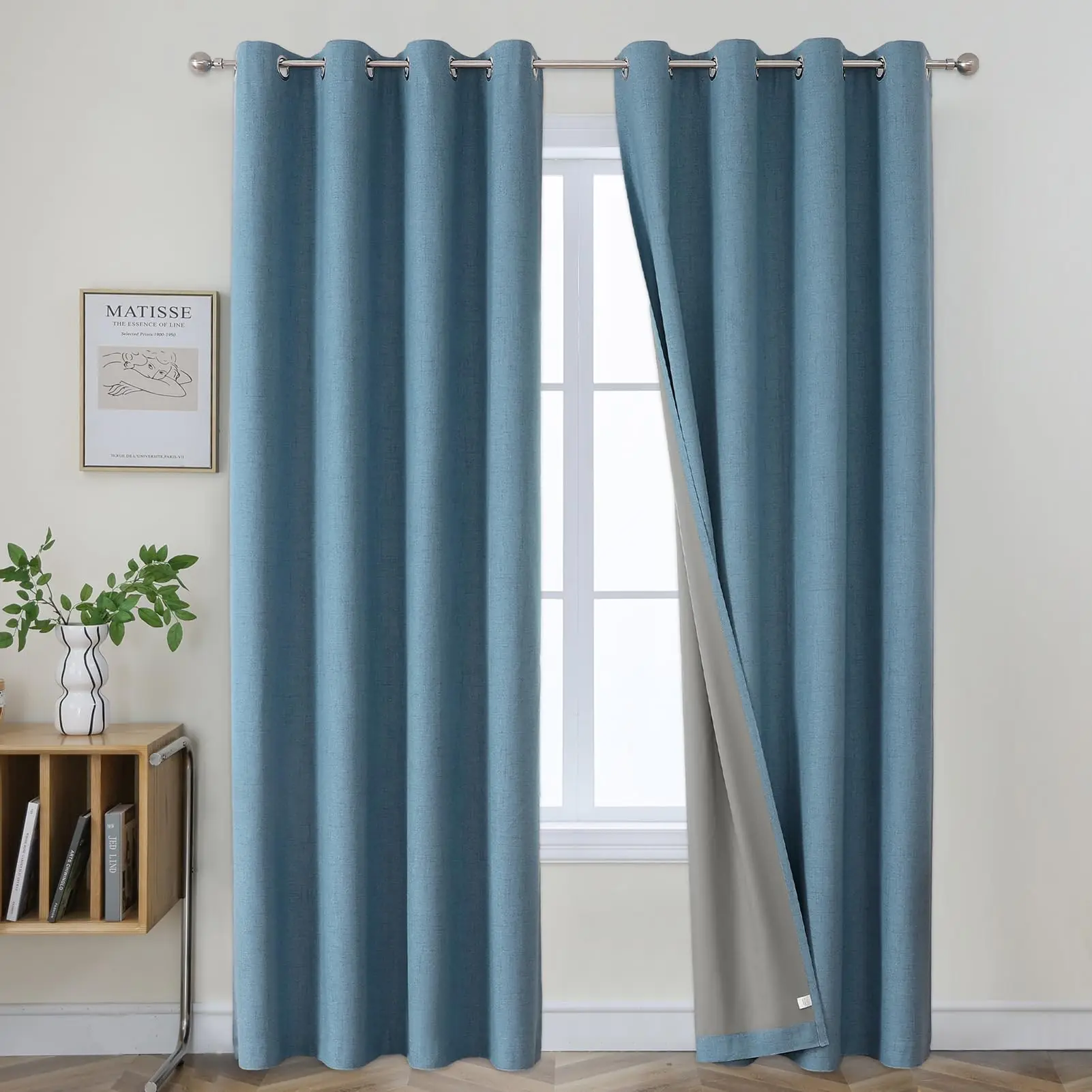 310cm Height 100% Blackout Curtains Custom Made Faux Linen Curtains Bedroom Living Room For Windows Curtain