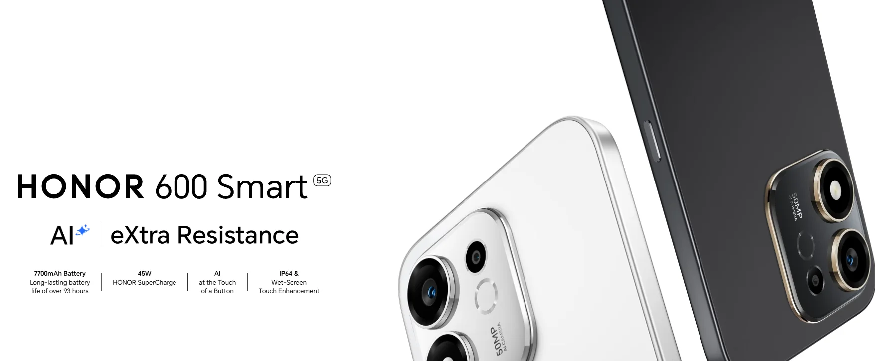 HONOR 600 Smart 5G ,EU Version, 5G Smartphone,6.87 inches Eye Comfort LCD Display,7700mAh Battery,IP64,Dual Card,HONOR Smartphone