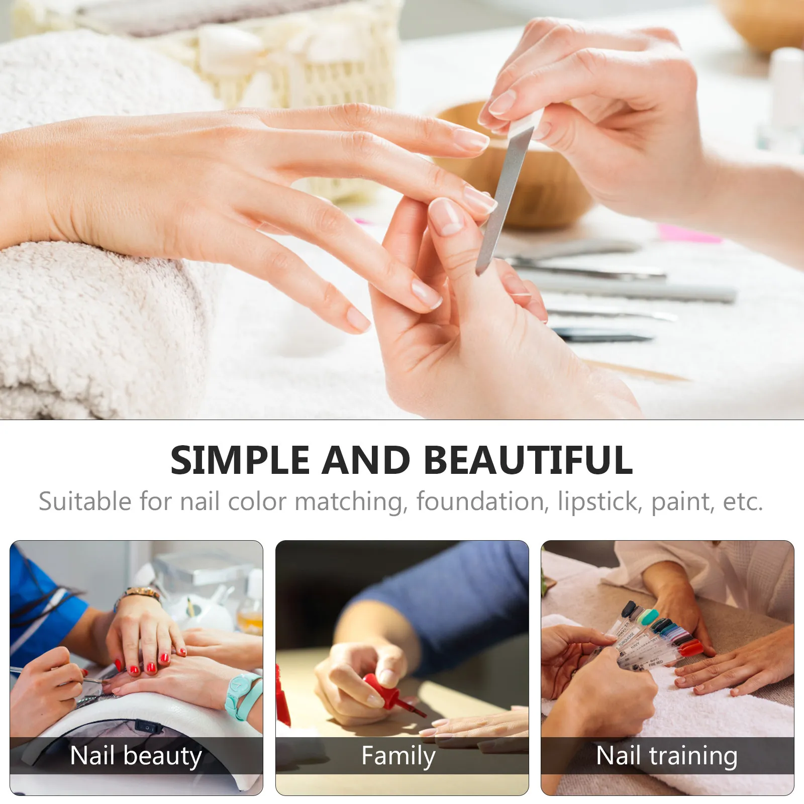 Manicure Nail Tip Board Foundation Mixing Tray Decoration Art Palettes Fake Plate Makeup
