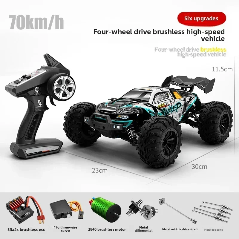 FOR JJRC 70KM/H RC Off-Road Car 1:16 4WD High Speed Cars With Led Lights 2.4G Inductor Brushless Remote Control Cars Children To