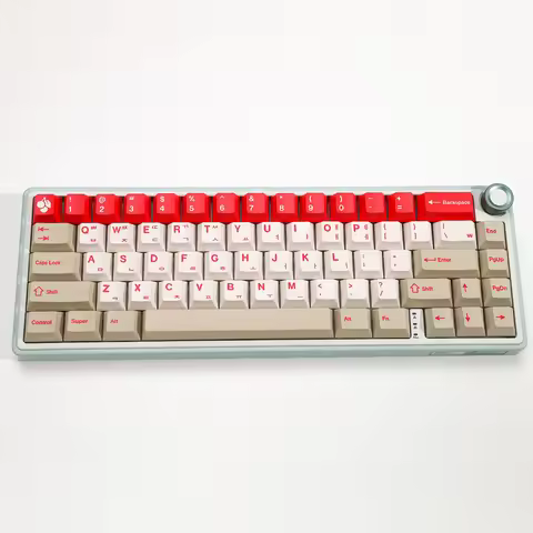 KBDiy Mechanical Keyboard Keycap Set Korean GMK Red Alert Keycaps PBT Custom Cherry Profile 143 Keys Caps for MX Switches DIY