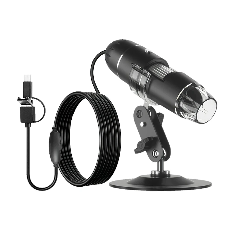 

HD 1080P USB Microscope with Metal Stand Compatible Android PC 50x-1600x Handheld Digital Microscope Camera