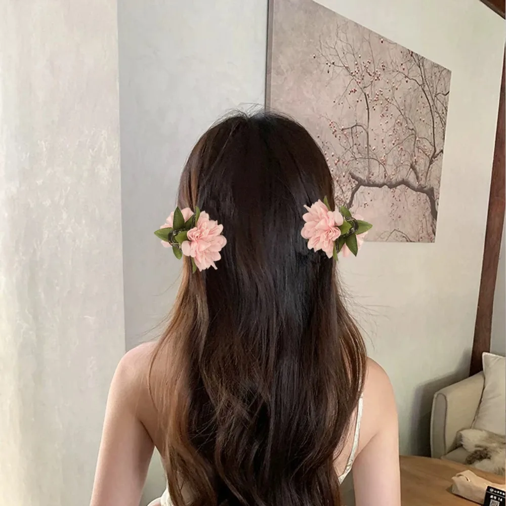

Cloth Flower Hair Clip Seaside Vacation Style Artificial Flower Hairpin Headdress Duckbill Clip Bohemian Style Hair Clip Summer