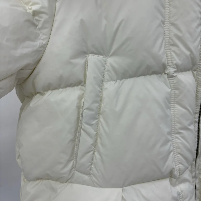 Schinteon Women 100% Real Fox Fur Collar White Duck Down Jacket with Hood Autumn Winter Warm Casual A-lined Warm Outwear Cape