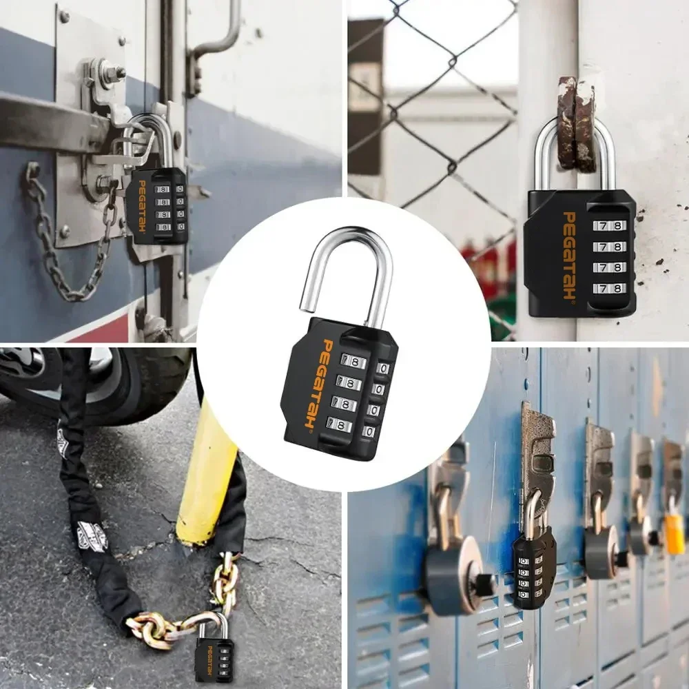 رائجة البيع أوريا قفل أقفال بكلمة مرور 4 أرقام قفل خارجي مقاوم للماء لباب حقيبة حقيبة حزمة نافذة خزانة خزانة