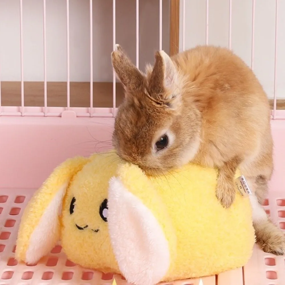 Bite Resistant Rabbit Soothing Ball Comfortable Soft Pet Chewable Ball Plush Simulated Buttocks Pet Soothing Toy Cage Toy