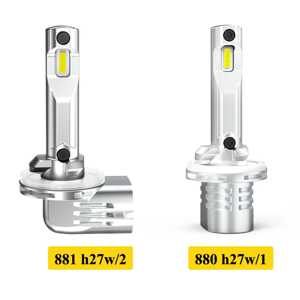 AUXITO 2Pcs H27 881 880 LED Lamp 6500k H27W/2 H27W/1 Fog Light For Car DRL Day Running Lamp Bulb 12V 30W High Power 8-CSP Chips view 6
