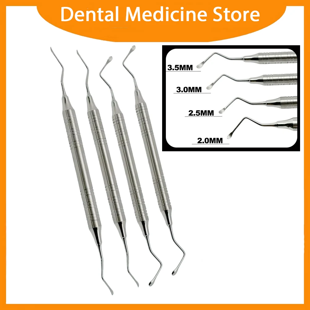 

Dental Scaler Gracey Periodontal Curette Bone Curettes Perio stainless steel Dental Scaler Double 2MM/2.5MM/3MM/3.5MM