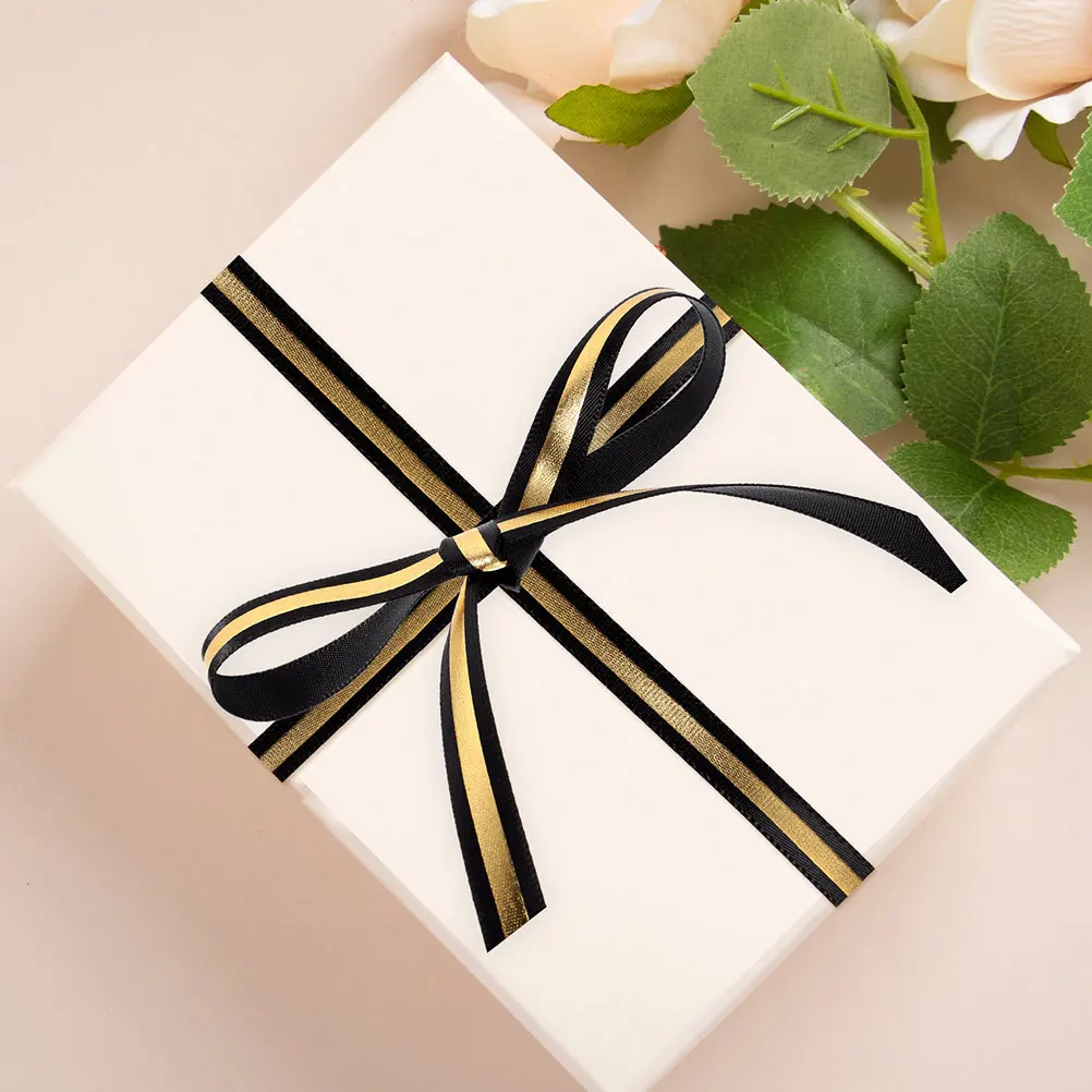 

Graduation 2cm Wide 45m Roll Golden Polyester Ribbon for DIY Crafts Party Decor Gift Packaging Bright Color Ribbon