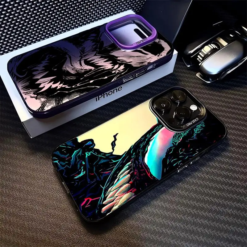 Cool Marvel Venom Colorful Silver Case for Apple iPhone 15 14 13 11 12 13 Pro Max 14 Plus Funda Luxury Back Phone Cover image 2
