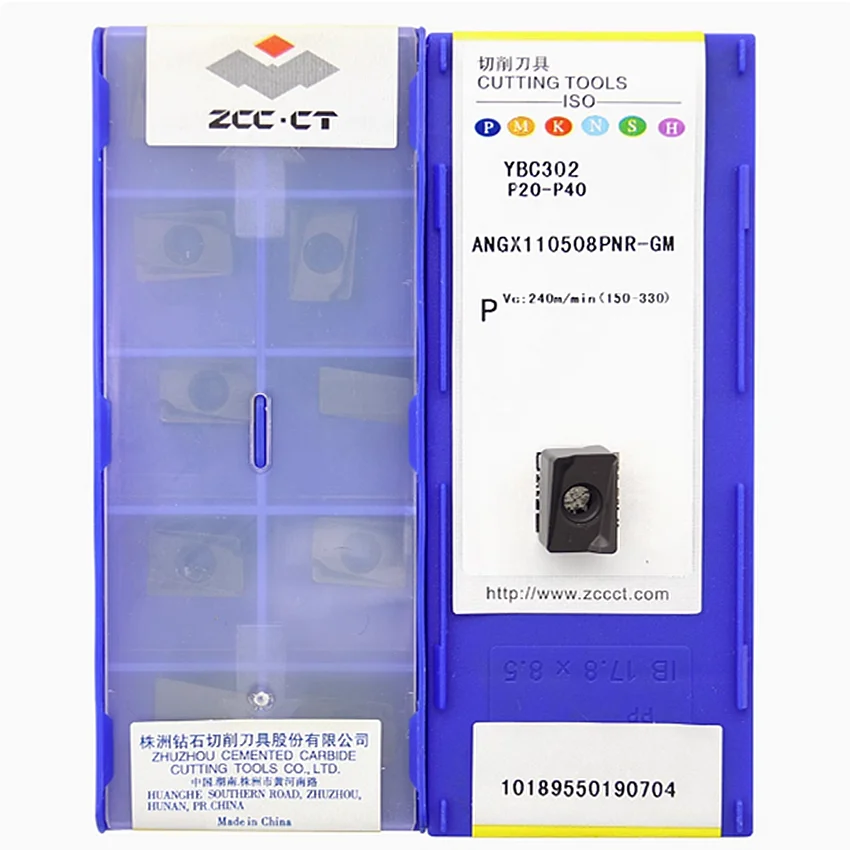 

ANGX110508PNR-GM YBC302 ZCC.CT ANGX110508PNR-GM CNC carbide inserts Milling inserts For Steel P20-P40 10pcs/box