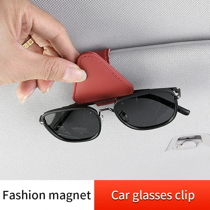 Universal Car Auto Sun Visor Glasses Box Sunglasses Clip Card Ticket Holder Stand Fastener Pen Case Eyeglasses Car Accessories