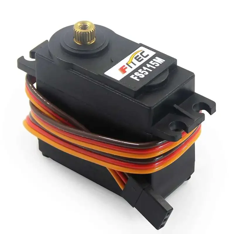 FS5115M Digitales Servo 15,5 kg/cm 500–2500 μ Sek. Hochgeschwindigkeitsservos 180 °   Metallgetriebe-Kernmotor für RC Car Robot Airplane Aircraft DIY