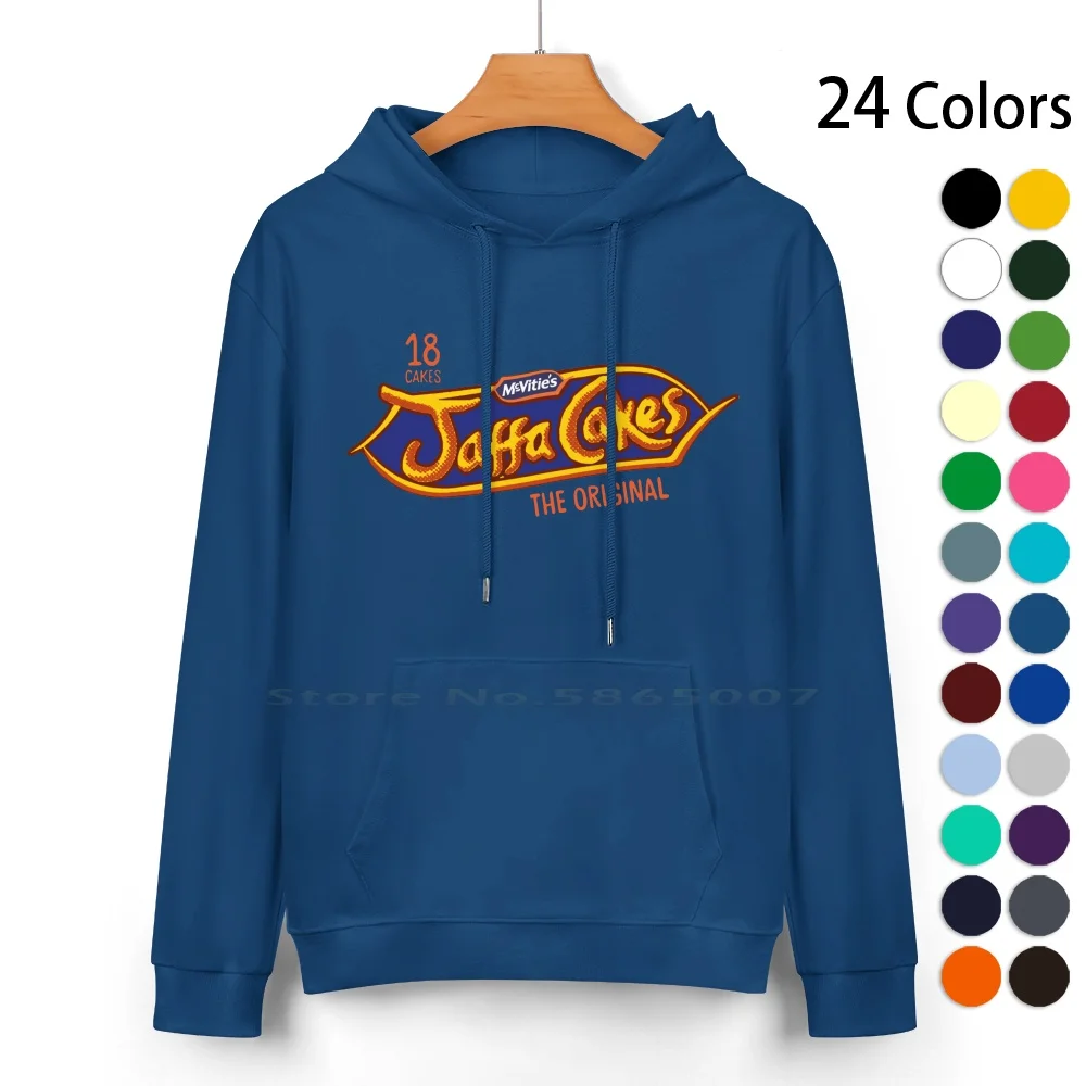 British Mcvitie's Jaffa Cakes Design Pure Cotton Hoodie Sweater 24 Colors Jaffa Cakes Mcvities Orange Jam Chocolate Sponge