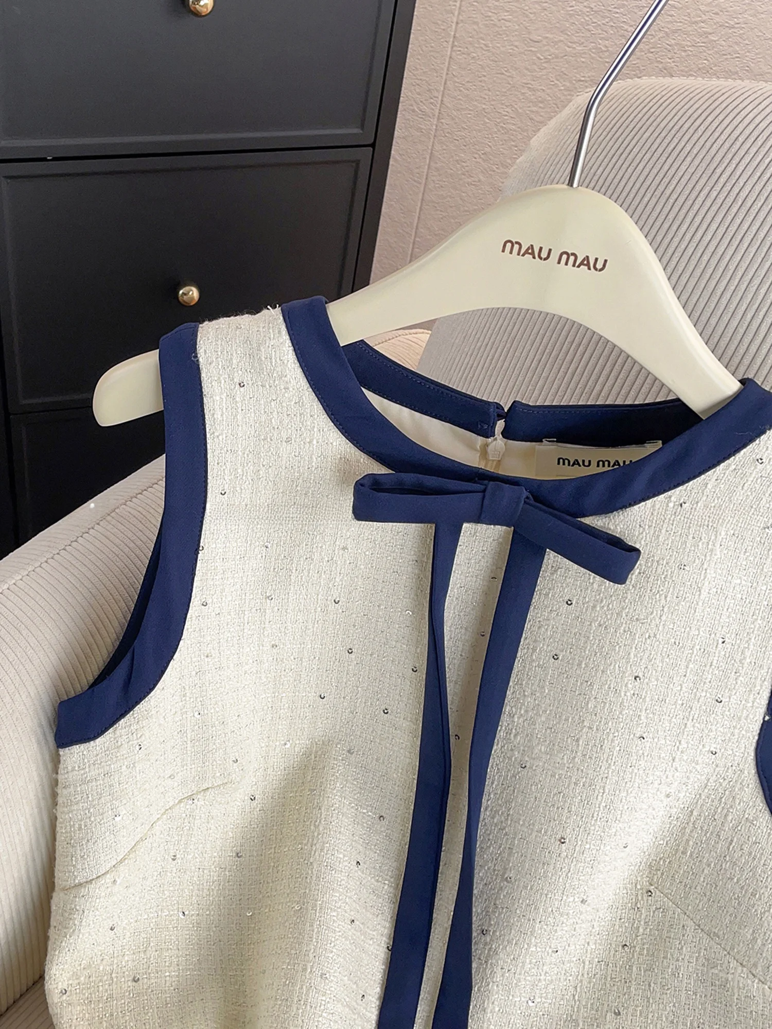 Ele Summer New Sle Dr da donna con design a fiocco rotondo Ne Vest Dr Faionable e Sli Vita alta A-Line S...