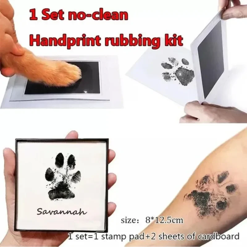 

1 Set Baby Handprint Footprint Imprint Kit Baby Pet Footprint Ink Pad Souvenir Accessories