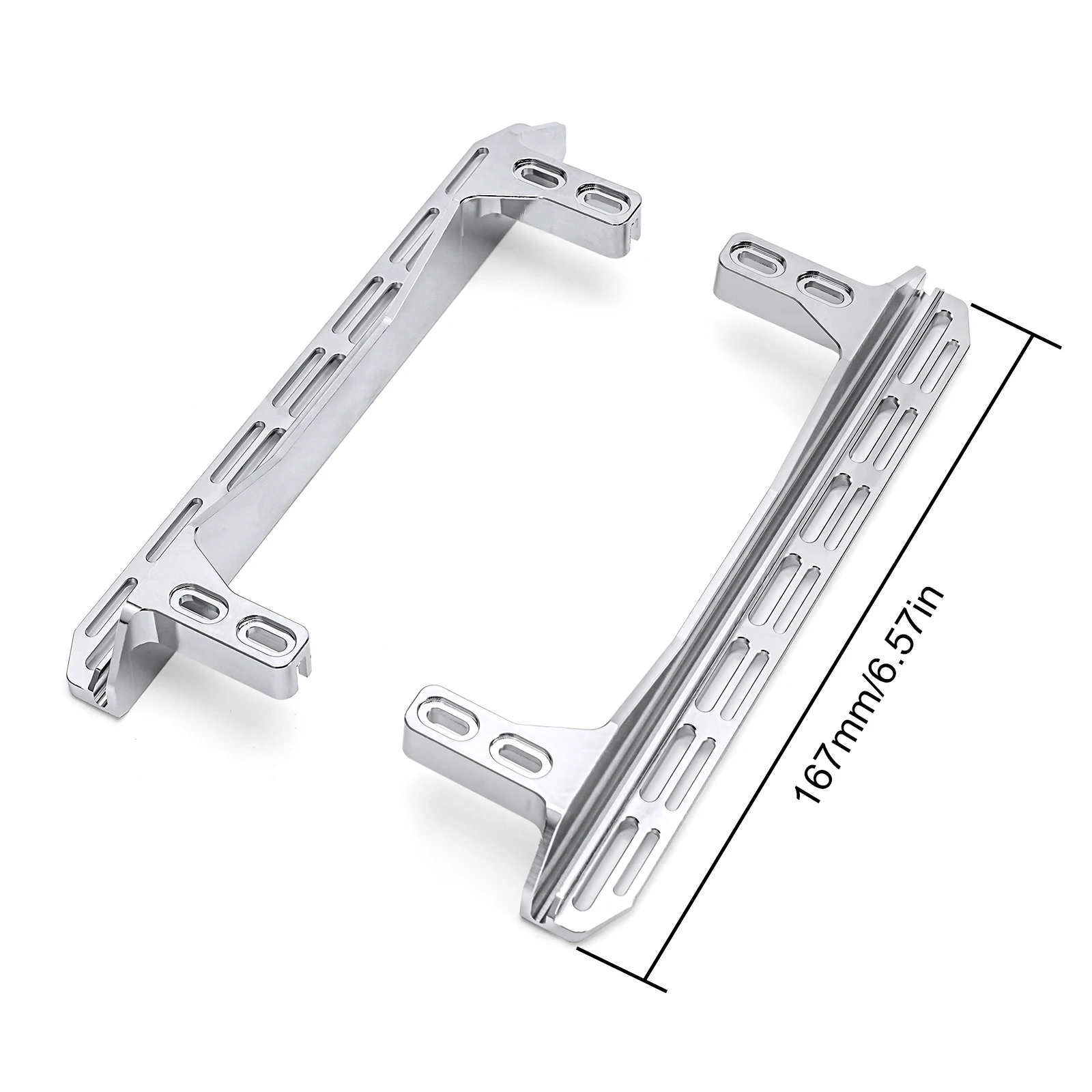 NJORA CNC Aluminum Rock Sliders Side Pedal for 1/10 RC Crawler FMS FCX10