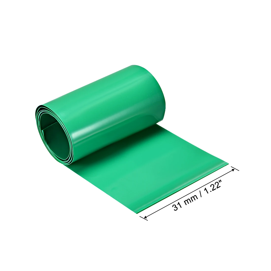 1/2/3/5Meter PVC Heat Shrink Tubing 20-102mm Diameter 31-160mm Flat Width Pre Cut Heat Shrink Wrap Tube for Power Supplies Green