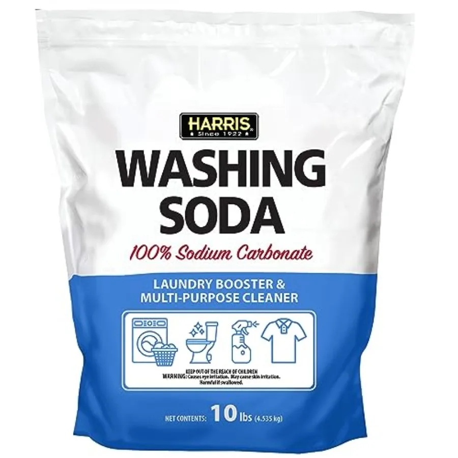 

Washing Soda, Sodium Carbonate, Laundry Booster and Multipurpose Cleaner, No Additives or Fragrances, 10lb