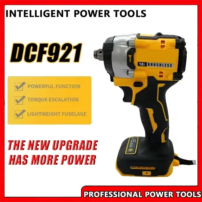 Ajuste DeWALT DCF921 Llave de impacto 20V 610Nm Torque máximo de desmontaje Velocidad continua Panel de control fácil de usar para trabajos difíciles