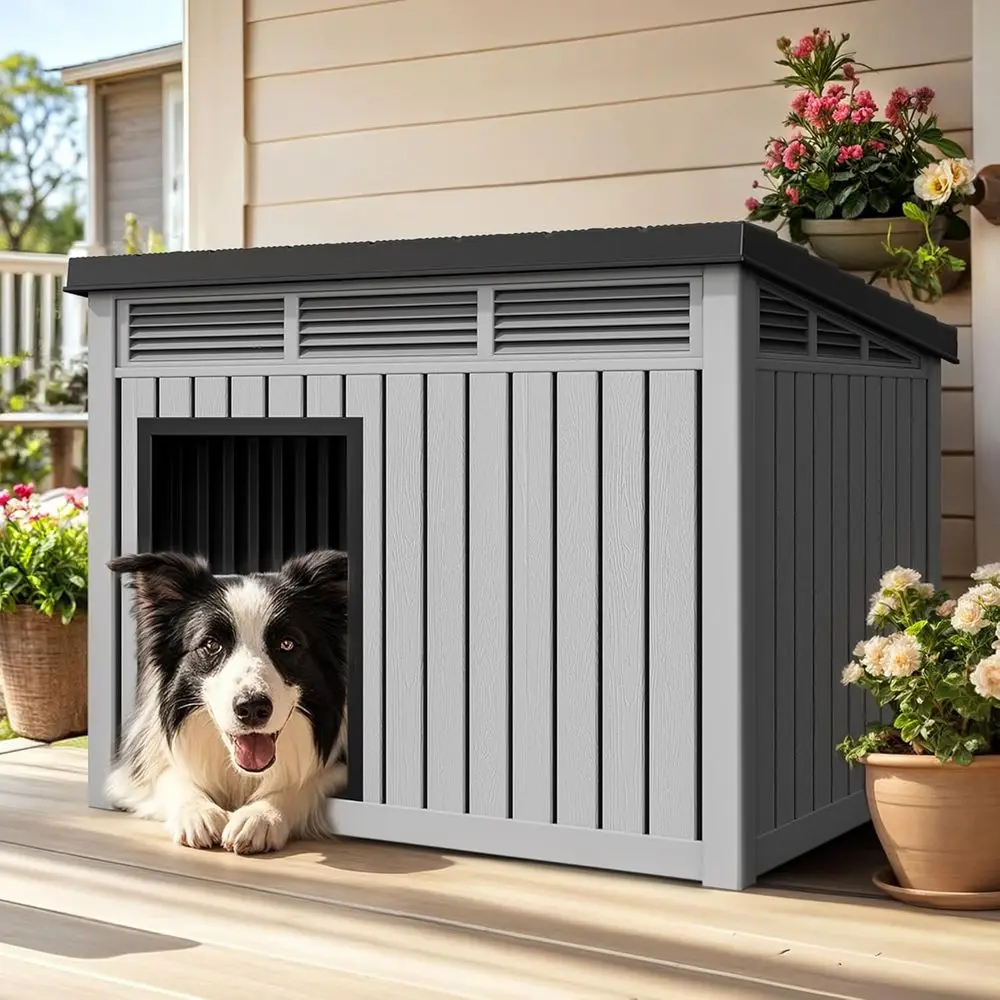 

Durable Indoor/Outdoor Dog House with Illuminated Roof, Waterproof & Ventilated, Suitable for Small to Medium Dogs, Easy Clean D