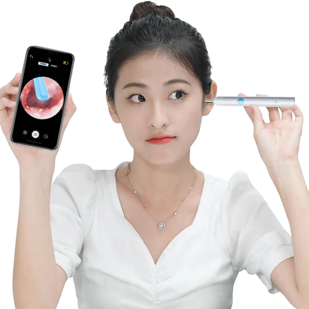 Smart Visual Ear Cleaner Rechargeable Ear Picker Health Care Set (White 1PCS)