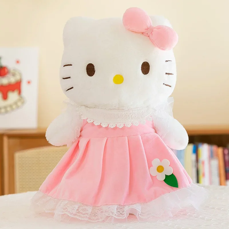 New 40/50/60cm Sanrio Hello Kitty Plush Toy Kawaii  Anime Cartoon Cute Big Size Soft Stuffed Doll Pillow Kids Birthday Gift Deco