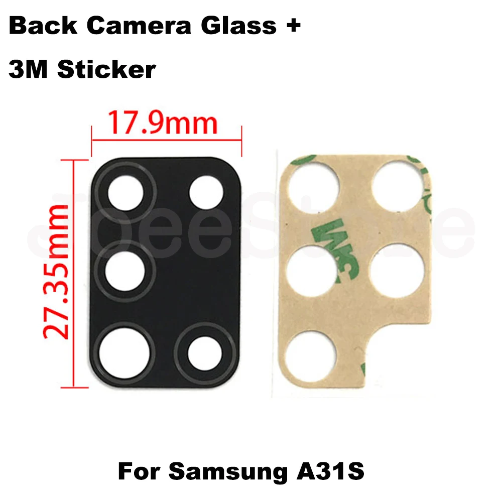 JoeeStore 10set Rear Back Camera Glass Lens For Samsung A30S A31 A41 A50 A50S A51 A70S A71 A70 With 3M Sticker Adhesive Repair