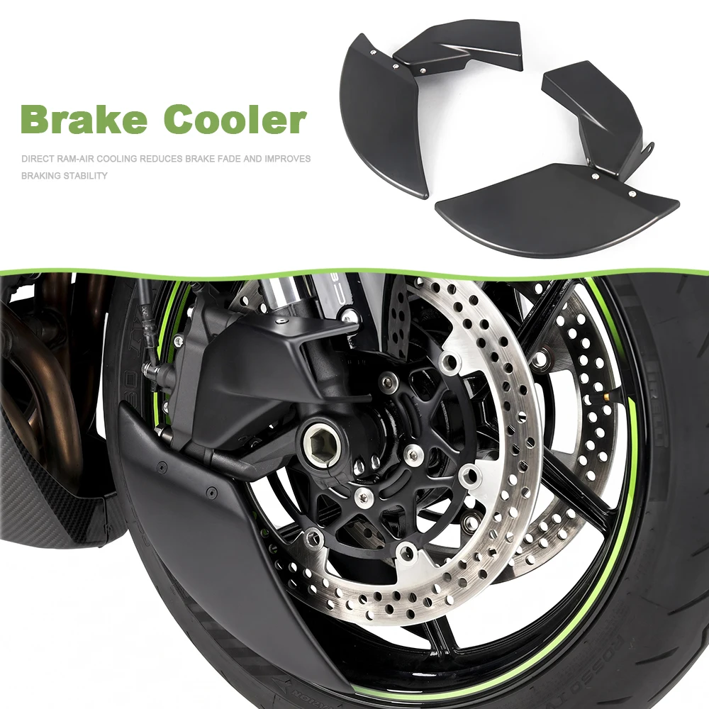 

Motorcycle Front Brake Disc Cooling Air Duct Side Cover For Kawasaki Ninja ZX6R ZX-6R ZX 6R 636 2024-2026 Brake Caliper Cooler