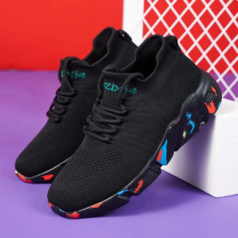 حذاء الجري YRZL للرجال خفيف الوزن وجيد التهوية، حذاء رياضي للركض، رياضي غير قابل للانزلاق، حذاء كاجوال مريح للمشي