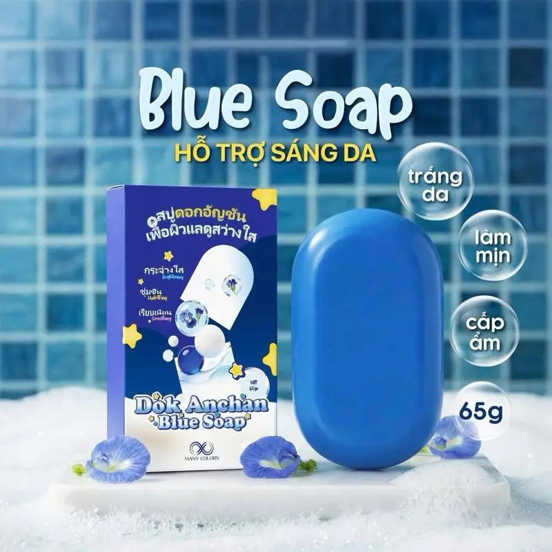 New Blue Soap Gentle Deep Cleansing Face & Body Soap Bar Natural Long-lasting Fresh Scent Daily Bath Soap