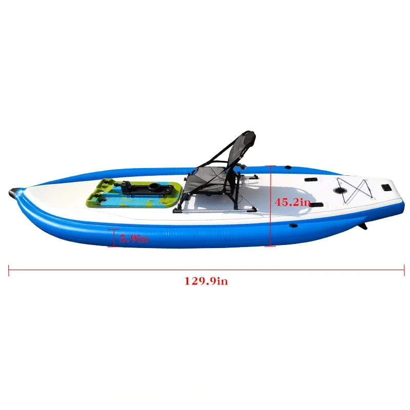 Keluoer Water Sport Jet Surfboard Accessories Hot Selling Inflatable Fishing Board Paddle  Set With Pedal