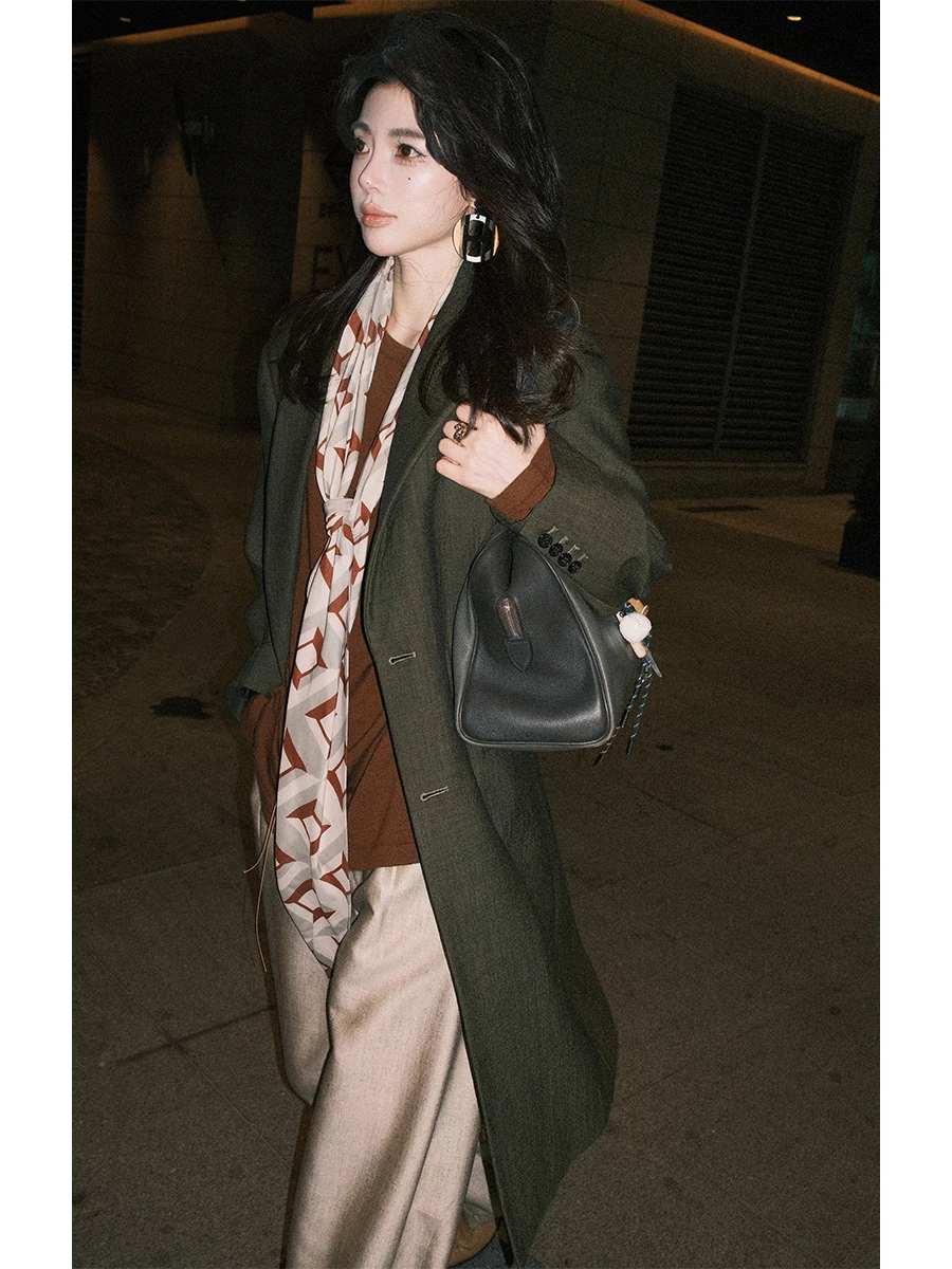 

Classic Medium Length Woolen Suit Jaet High nce Sensation Commute Premium Spun Color Weave 00 Australian Wool