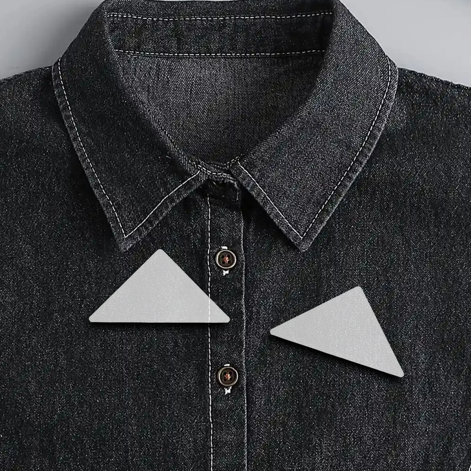 50 pezzi di ricambio per colletto della camicia, adesivi trasparenti per supporto angolare per colletto autoadesivo, accessorio per camicia uniforme