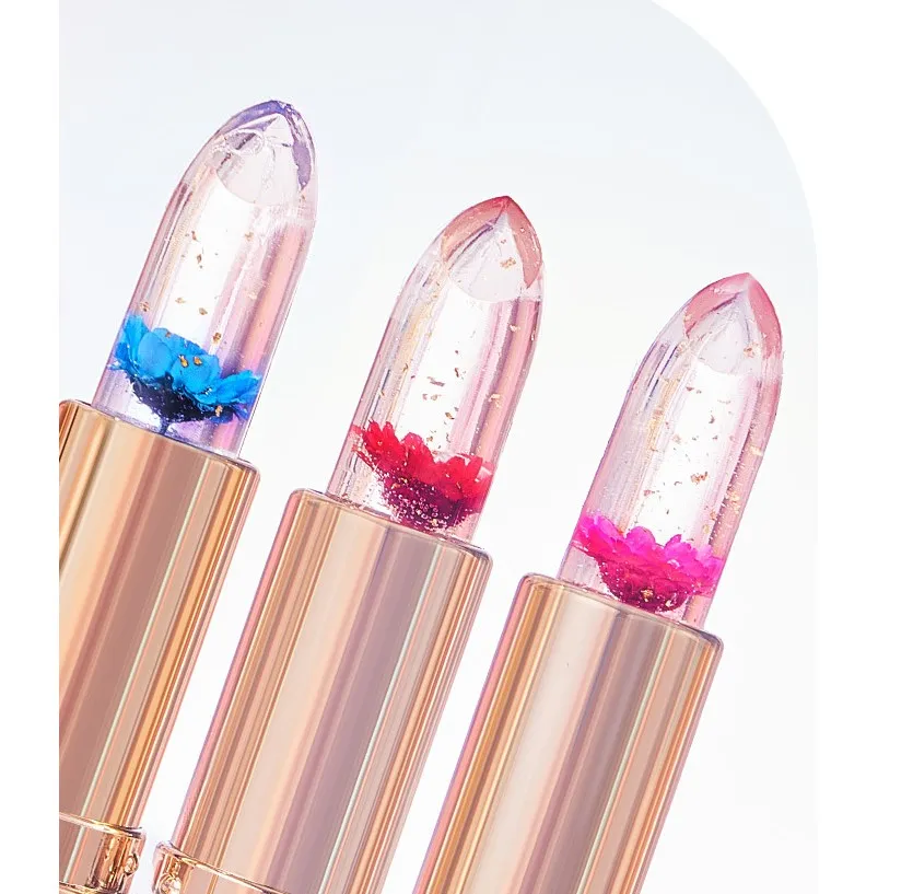 Bálsamo labial de gelatina de cristal, Pintalabios con cambio de Color y temperatura, brillo transparente, hidratante de larga duración, maquillaje caliente