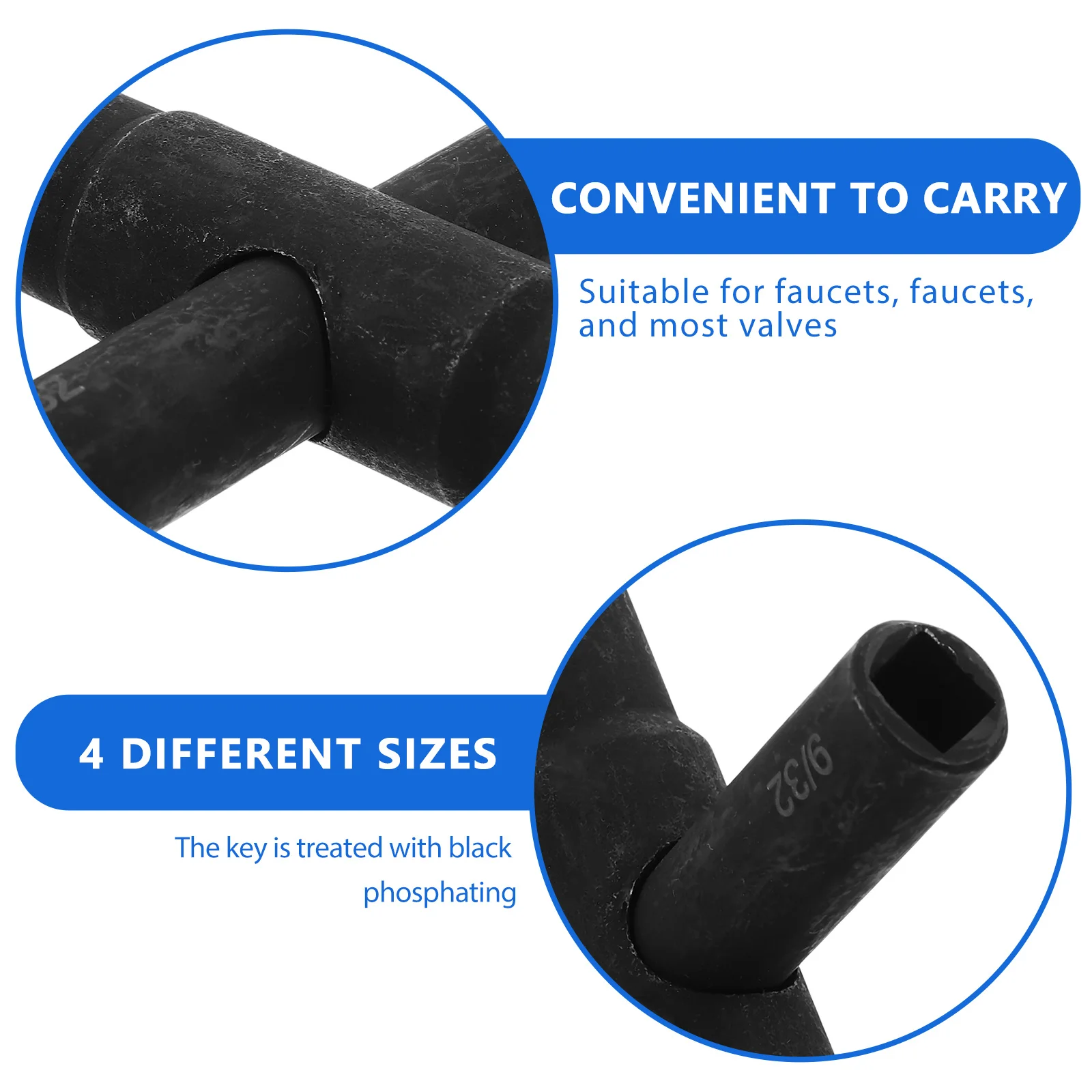 

Water Spigot Set Wrench For Faucets Valves 40Cr Steel Plumbing Tool Universal Radiator Bleed Key Socket Utility Gas