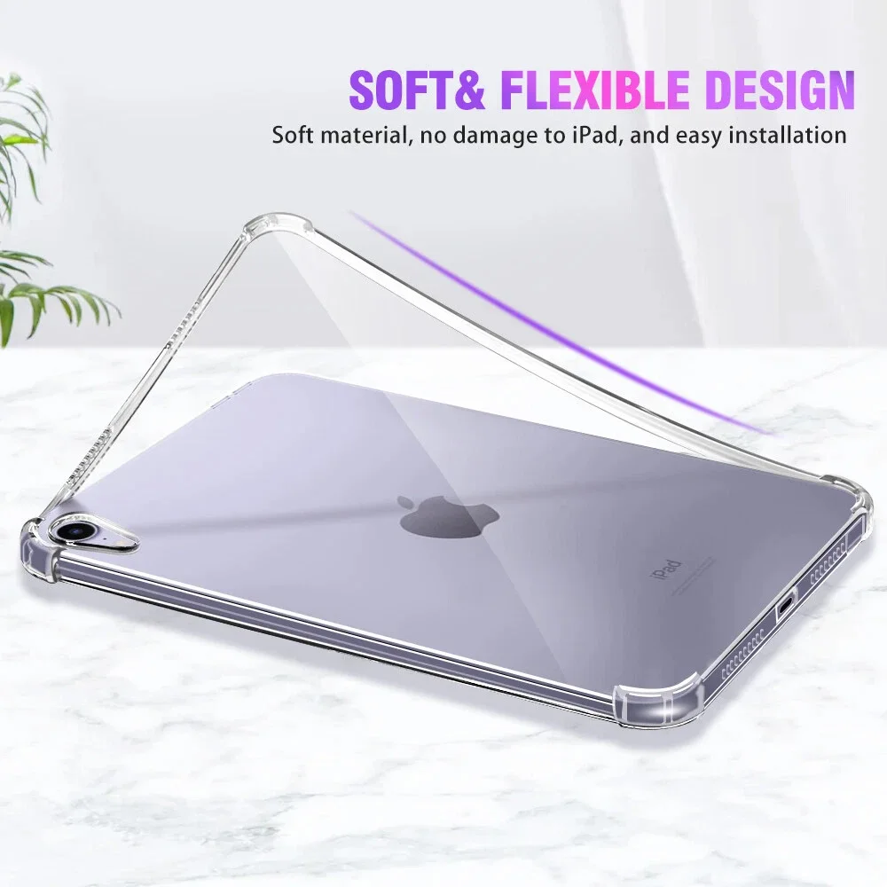 Clear Case For iPad 2025 Gen 11th 10th 10.9 Air 5 4 Case iPad 10.2 Gen9/8/7th Air 13 11 2024 Mini 7 6 5 4 3 Air3 10.5 Case Cover