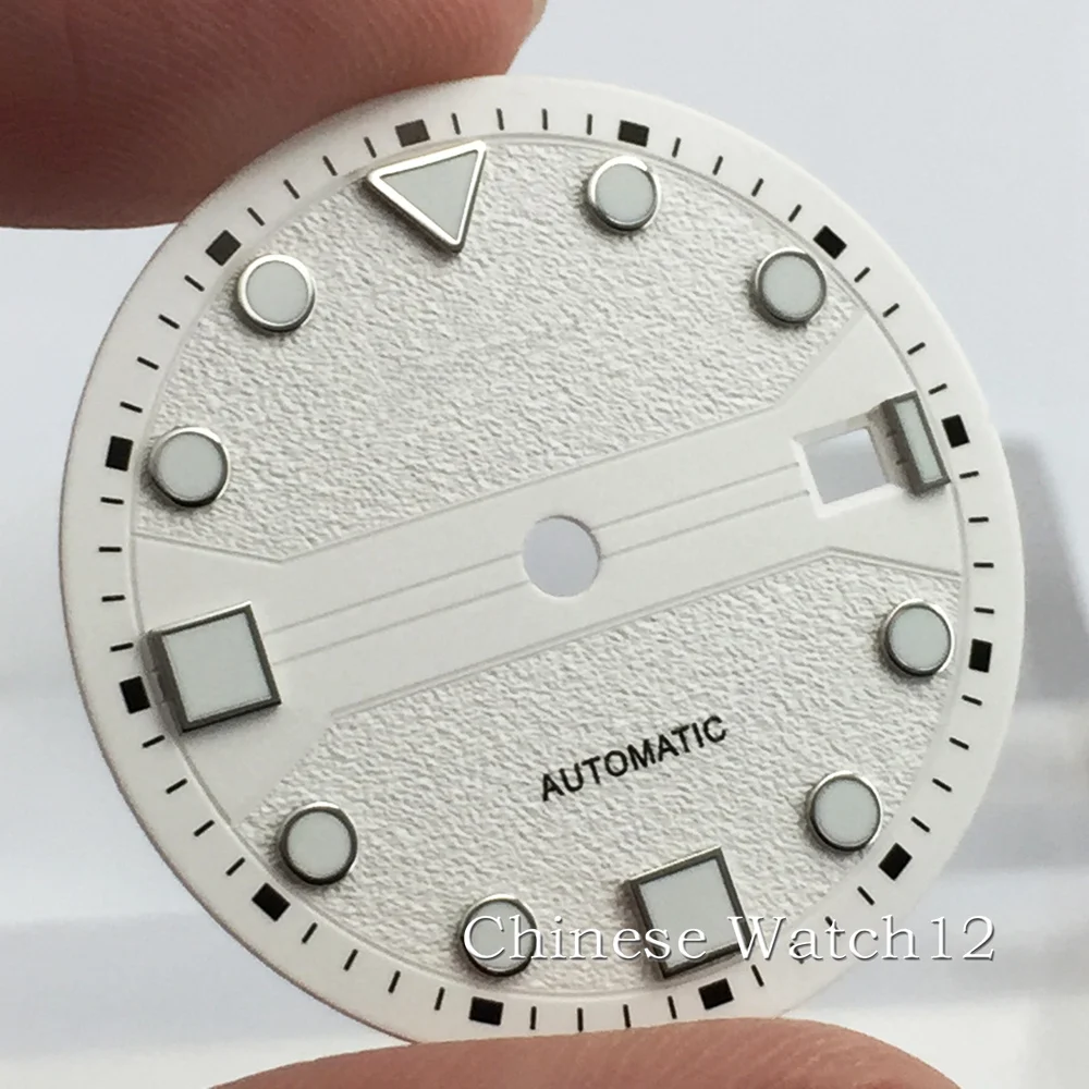 New Bliger 31mm Luminous White Sterile Dial Fit Mingzhu DG 2813 3804,Miyota 8205 8215 821A 82 Series Automatic movement