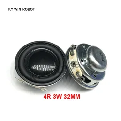 Bocina de altavoz de alta calidad, 3W, 4R, diámetro de 3,2 CM, 32MM, Mini amplificador, junta de goma, grosor de trompeta de 14,6 MM, 2 uds./lote