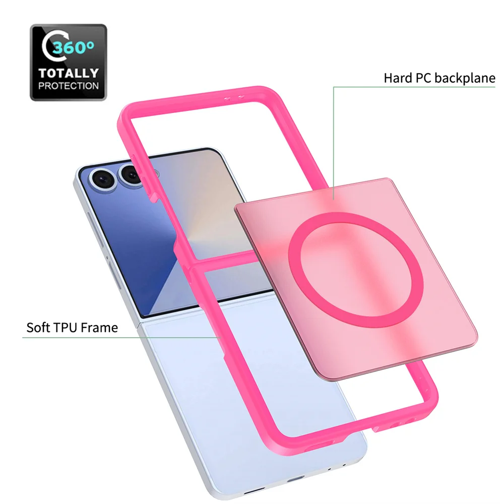 New Case For Samsung Galaxy Z Flip 7 Phone Case luxury Support in wireless charging Flip Cover For Samsung Z Flip 6 Phone Cover - náhled 5